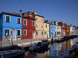 Colorful Buildings at Burano Island  Venice Lagoon  Venice  Veneto  Italy