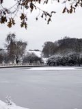 Frozen Pond  Hampstead Heath  London  England  United Kingdom  Europe