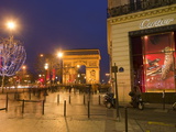 Cartier Store  Champs Elysees  and Arc De Triomphe  Paris  France  Europe