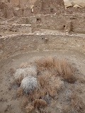 Kiva and Other Structures at Pueblo Bonito  Chaco Culture National Historic Park  New Mexico  USA