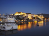 City Palace at Dusk  Udaipur  Rajasthan  India  Asia