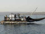 Kapenta Fishing Boat and Crew  Early Morning  Lake Kariba  Zimbabwe  Africa
