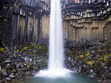 Svartifoss Waterfall in the Skaftafell National Park  Iceland  Polar Regions