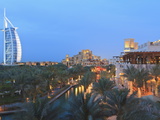 Burj Al Arab Viewed From the Madinat Jumeirah Hotel at Dusk  Jumeirah Beach  Dubai  Uae