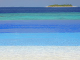 Swimming Pool and Tropical Island  Maldives  Indian Ocean  Asia