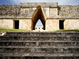 Governor's Palace in the Mayan Ruins of Uxmal  UNESCO World Heritage Site  Yucatan  Mexico
