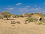 Small Tents of Somali Refugees on the Way to Lac Abbe  Republic of Djibouti  Africa