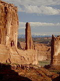 Courthouse Towers and Park Avenue  Arches National Park  Utah  USA