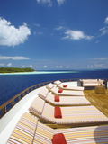 Yacht and Tropical Island  Maldives  Indian Ocean  Asia
