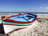 Small Boat on Tourist Beach the Mediterranean Sea  Djerba Island  Tunisia  North Africa  Africa