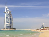 Burj Al Arab and Jumeirah Beach Hotels  Jumeirah Beach  Dubai  United Arab Emirates  Middle East