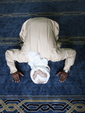 Muslim Man Praying  Dubai  United Arab Emirates  Middle East