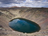 Kerid Explosion Crater With Lake of Green Water  Near Reykjavik  Iceland  Polar Regions