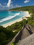 View Over the Beach of Grand Anse  La Digue  Seychelles  Indian Ocean  Africa