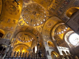 Gold Mosaics on the Dome Vaults of St Mark's Basilica in Venice  Veneto  Italy  Europe