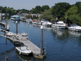 The Boat Marina on the Thames at Teddington  Near Richmond  Surrey  England  Uk