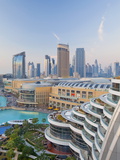Dubai Skyline  Elevated View Over the Dubai Mall and Burj Khalifa Park  Dubai