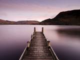 Jetty on Ullswater at Dawn  Glenridding Village  Lake District National Park  Cumbria  England  Uk