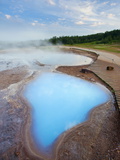 Geothermal Pools Close to Strokkur Geyser  Haukadalur  Iceland  Polar Regions
