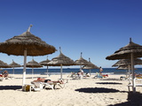 Beach Scene in the Tourist Zone of Sousse  Gulf of Hammamet  Tunisia  North Africa  Africa