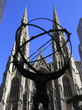 Statue of Atlas  Rockefeller Center  St Patrick's Cathedral  Manhattan  New York City