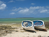 Fishing Boats on the Island of Rodrigues  Mauritius  Indian Ocean  Africa