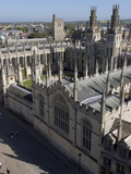 Aerial View Over All Souls College  Oxford  Oxfordshire  England  United Kingdom  Europe