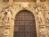Ornate Doorway in the Santa Veneranda Square  Mazzara Del Vallo  Sicily  Italy  Europe