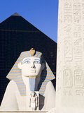 Sphinx and Obelisk Outside the Luxor Casino  Las Vegas  Nevada  USA