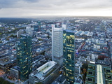 City Centre From Above at Dusk  Frankfurt  Hesse  Germany  Europe