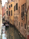 Gondola on a Canal  Venice  UNESCO World Heritage Site  Veneto  Italy  Europe