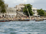 Vew From the Sea of the Harbour  Old Town  Lamu Island  Kenya  East Africa  Africa