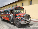The Colorful Chicken Bus of Guatemala  Antigua  Guatemala  Central America