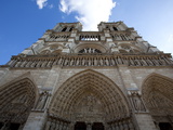 Western Facade  Notre Dame  UNESCO World Heritage Site  Paris  France  Europe
