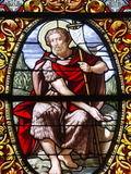 Stained Glass of John the Baptist  Saint-Louis Cathedral  Versailles  France  Europe
