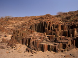 The Organ Pipes  Dark Brown Intrusive Dolerite  Near the Burnt Mountain  Kunene Region  Namibia