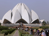 Baha'I House of Worship  Lotus Temple  Delhi  India  Asia