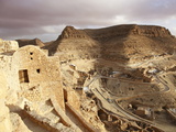 Granaries (Ghorfas) and Troglodyte Dwellings at Hillside Berber Village of Chenini  Tunisia