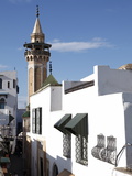 Minaret of the Hammouda Pasha Mosque (Hamouda Pacha Al Mouradi)  Medina  Tunis  Tunisia