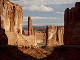 Courthouse Towers and Park Avenue  Arches National Park  Utah  USA