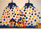 Shower of coloured balls