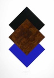 Quadrate Schwarz  Rost  Blau