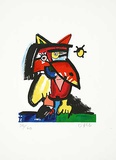 Katzenvogel mit Sonne
