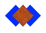 Quadrate Rost & Blau
