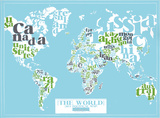 The World  2011 Political Map (Light Blue)