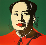 Mao Tse-Tung Kopf Gelb-Rot