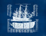 Old Ship Diagram (blue)