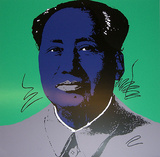 Mao Tse-Tung Kopf Blau-Lila