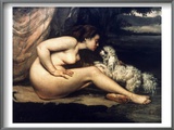 Courbet: Nude W/Dog  1861