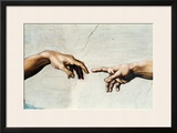 The Creation of Adam  Detail of God's and Adam's Hands  from the Sistine Ceiling
